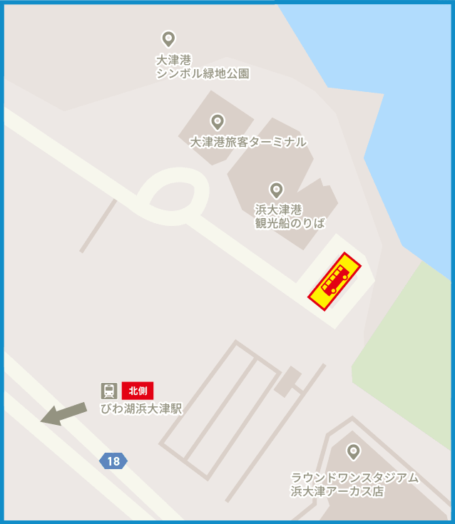 ＳＧオーシャンカップ　シャトルバス位置図